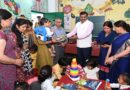 मुख्य सचिव आनन्द बर्द्धन ने विद्यालय, आंगनबाड़ी केन्द्र, पुस्तकालय एवं खेल सुविधाओं का किया निरीक्षण